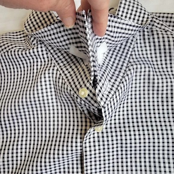 Robert Graham Black White Checked Long Sleeve Button Down Shirt Size 46 / 2XL - Picture 8 of 14
